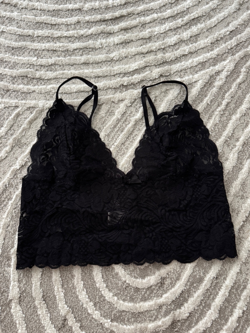 Black lace bralette